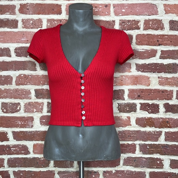 Reformation Tops - Reformation Nella Knit Top in Cherry Red Size Small